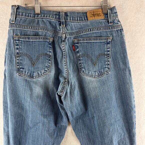 Levi's 550 Relaxed Fit Bootcut Jeans Women's 8 Medium Wash Denim Everyday Pucker - Picture 12 of 15